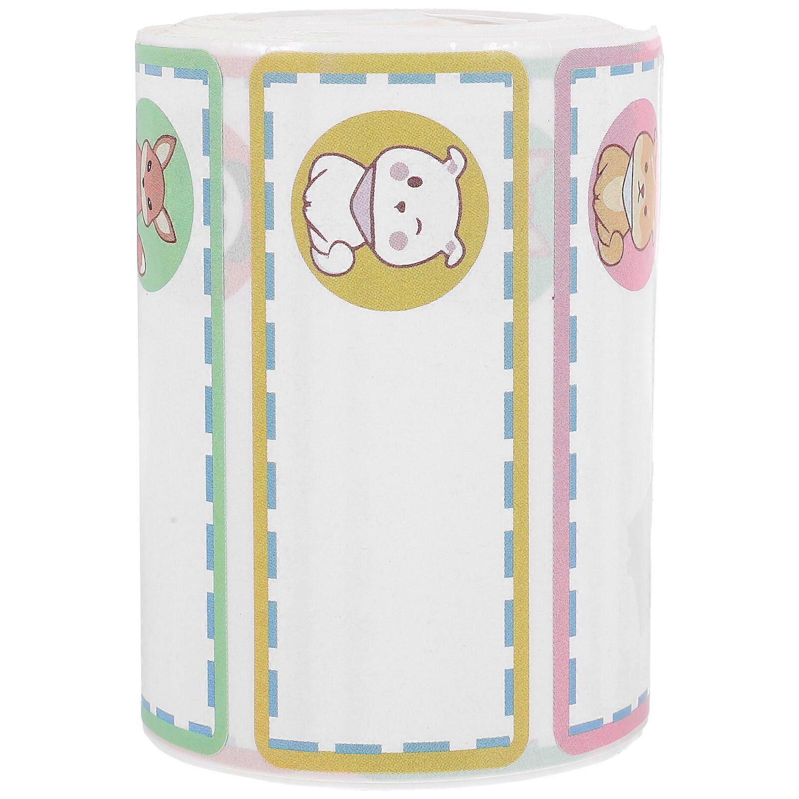 1 Roll Paper Name Tags Desk Nameplates Study Room Classroom Desk Nameplates with Adhesive Sticker