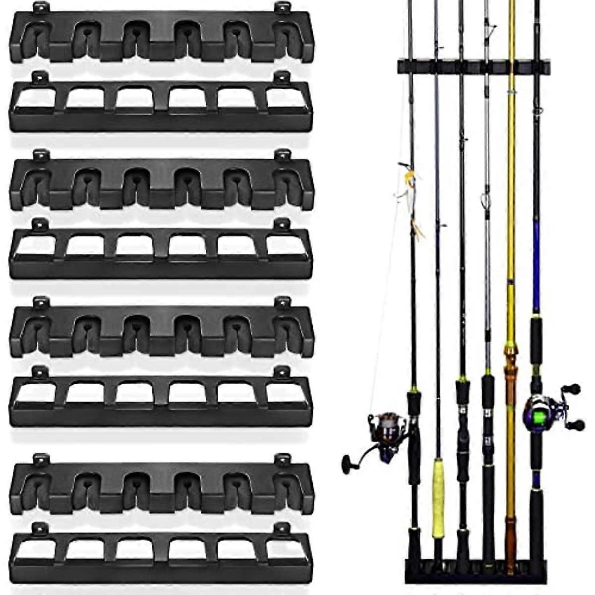 4 Pairs 13.6 Inches Fishing Rod Holder 6 Rod Rack Wall Mounted Vertical Horizontal Ceiling Fishing Pole Rack Fishing Rod Rack Fishing Pole Holder for | Fruugo IL 4 Pairs 13.6 Inches Fishing Rod Holder 6 Rod Rack Wall Mounted Vertical Horizontal Ceiling Fishing Pole Rack Fishing Rod Rack Fishing Pole Holder for | Fruugo IL