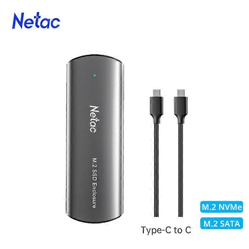 Netac M.2 NVMe SSD Case 10Gbps External Hard Drive Box M2 SATA HDD Case Type C to C with adapter HD HDD External Enclosure