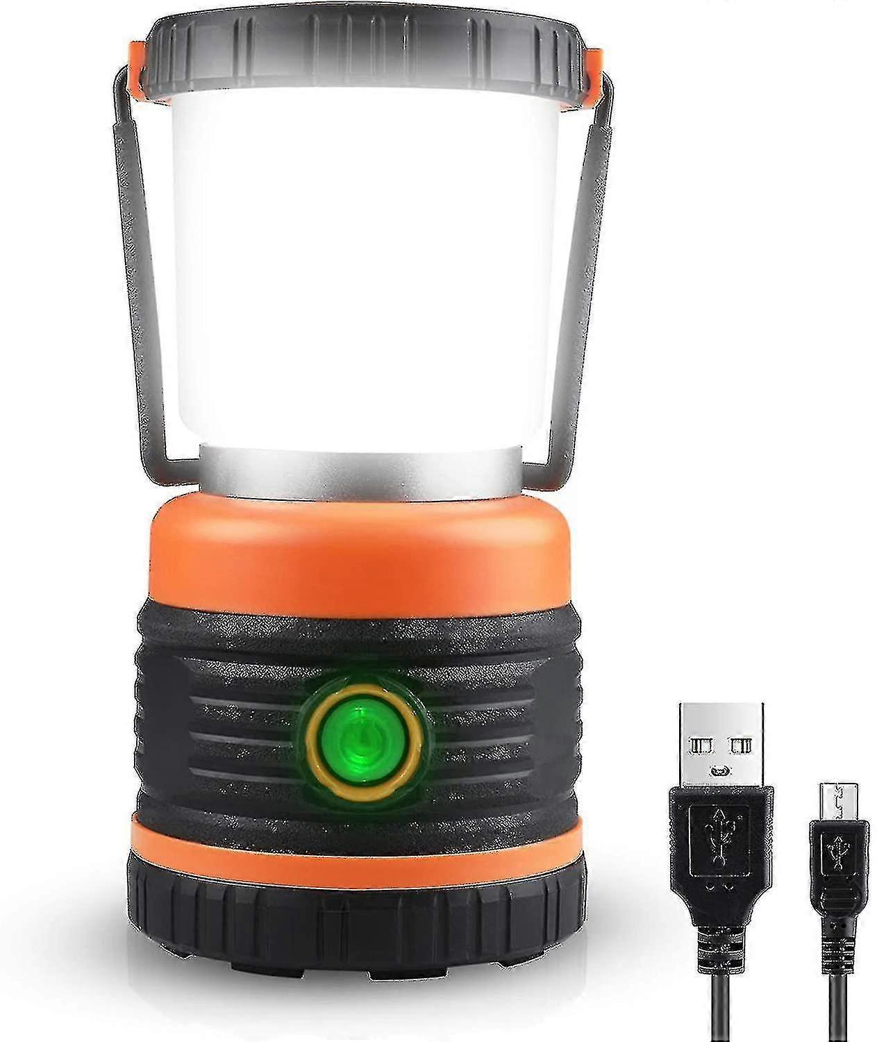 Led Camping Lamp, Rechargeable With Usb, 3 Brightness Levels Dimmable