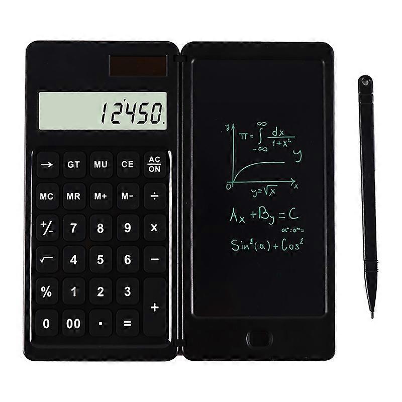 Calculator Digital Writing Tablet Multifunctional Long Standby Time Ultra-thin Solar Scientific Calculator Foldable LCD Drawing Pad for Office JIKAIX