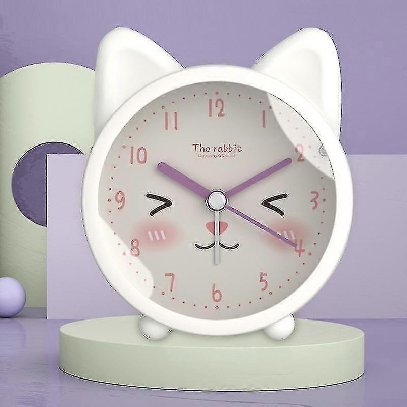 Kids Cute Cat Printed Alarm Clock Digital Clock With Night Light