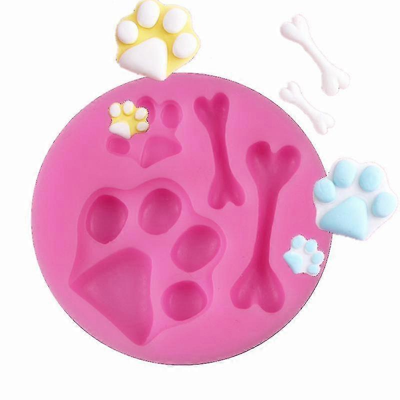 New Product Dog Footprint Dog Bone Silicone Cake Mold