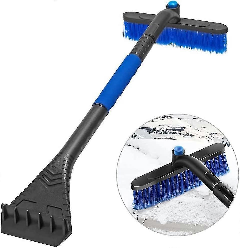 3-in-1 Multi-function Telescopic Ice Scraper Snow Brush With Detachable Snow Removal Foam Handle