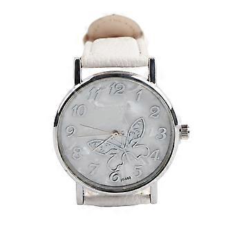 Alla moda PU Cinturino In Pelle Orologio Al Quarzo Donne Femminile Analogico Orologi Da Polso Bianco