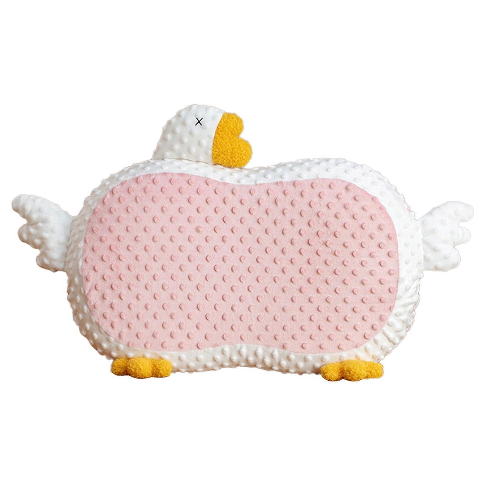 Cat Belly Pillow Memory Foam Slow Rebound Throw Pillow Goose Shape Fuzz Single Cushion