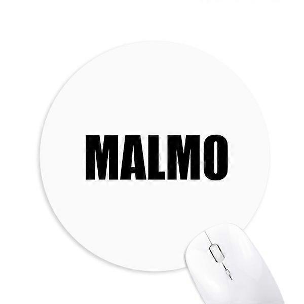 Malmo Sweden City Name Round Non-Slip Rubber Mousepad Game Office Mouse Pad