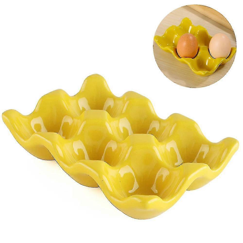 Ceramic Egg Plate, Kitchen Restaurant Fridge Storage And Cookable Egg