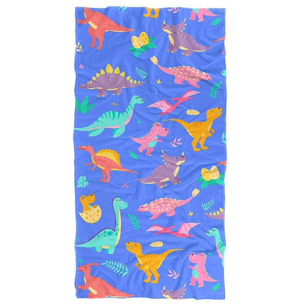 y303Smiling Simple Dino Pattern Beach Towel kanr303