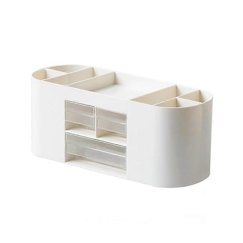 حامل قلم رصاص للمكتب مع 3 أدراج حامل مكتب مثالي منظم مكتب مريح وملحقاته أبيض
