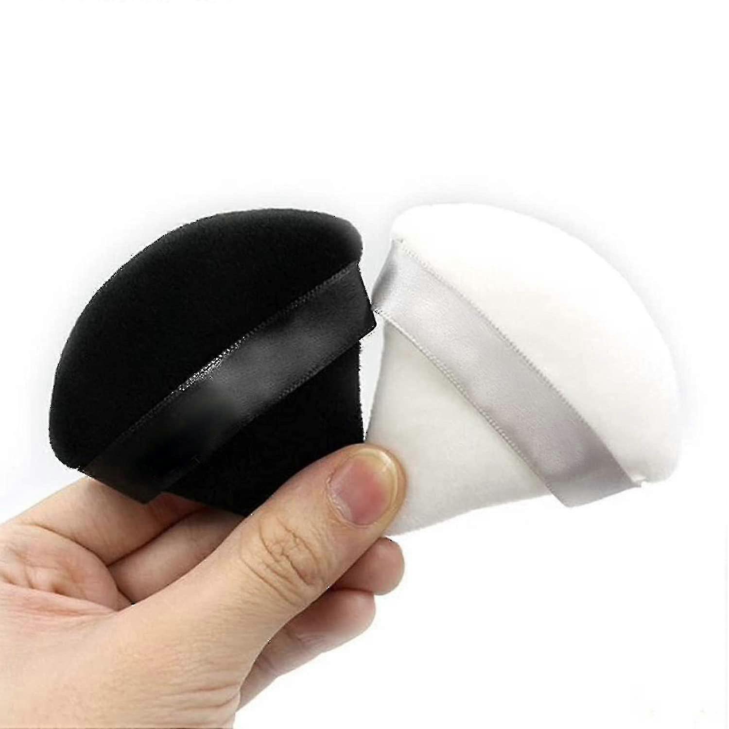 2er-Pack weiche Make-up-Quasten aus Baumwolle, Mini-Make-up-Schwamm für das Gesicht, dreieckiger Puderquaste