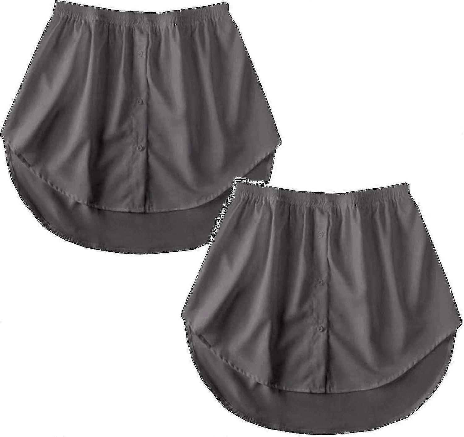 Pachet de 2 extensii de cămașă pentru femei, fustă mini, fustă bluză, extensor de jupon fals top tiv cămașă mini fustă de bună calitate