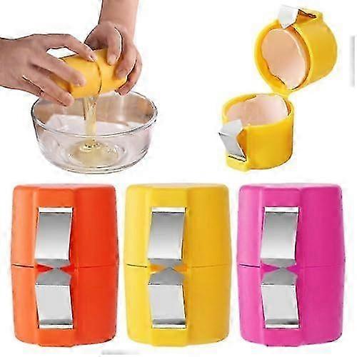 Handheld Egg Shell Opener & Cracker Tool - Quick Cracker for Raw Eggs, Egg Separator for Cooking Bak