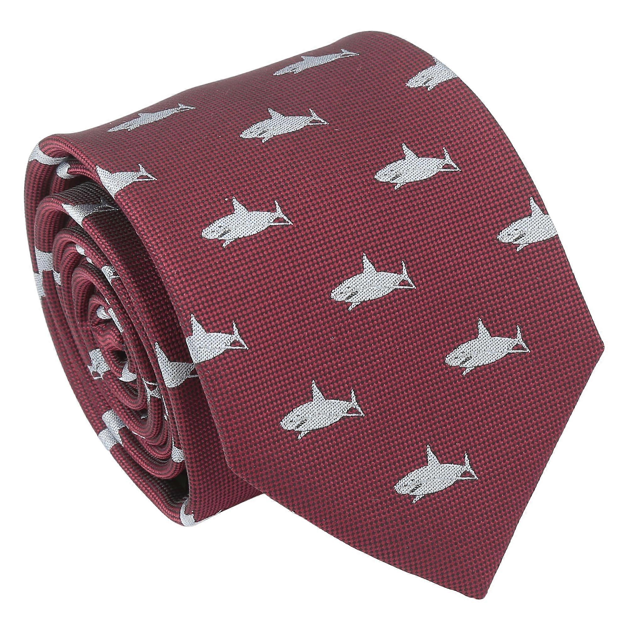 Burgundy Shark Tie