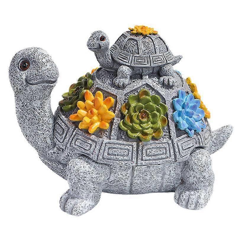 Decorative Resin Turtle Ashtray with Lid for Home Office and Outdoor Tables