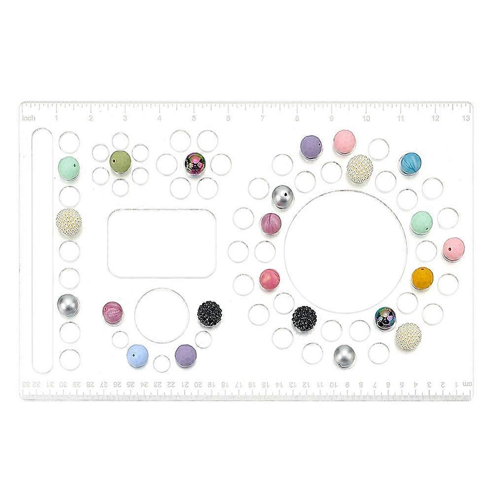 1Pc Acrylic Bead Design Boards Clear 33.5x22x0.3cm