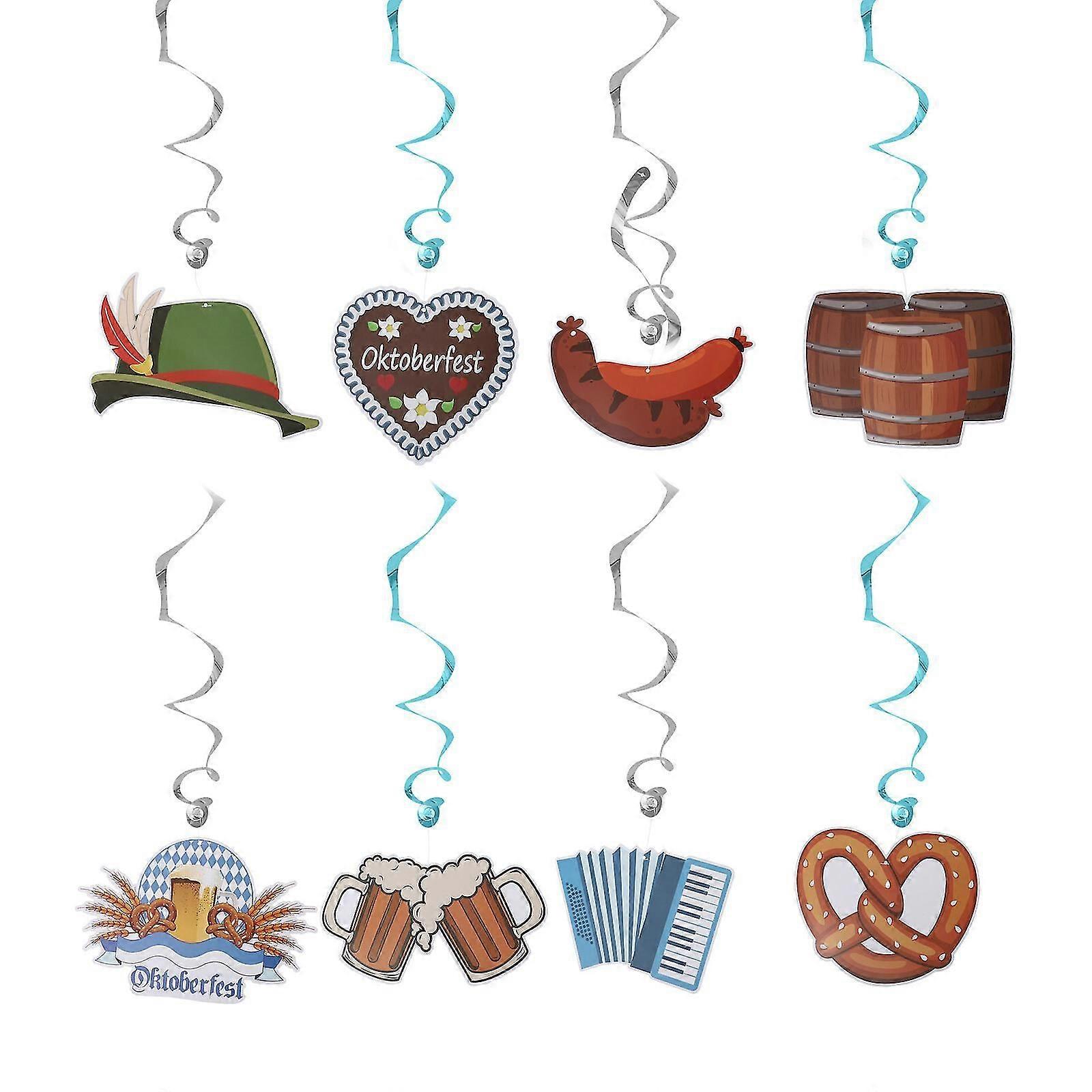 1 Set 30pcs Oktoberfest Party Hanging Swirl Decorations (assorted Color)