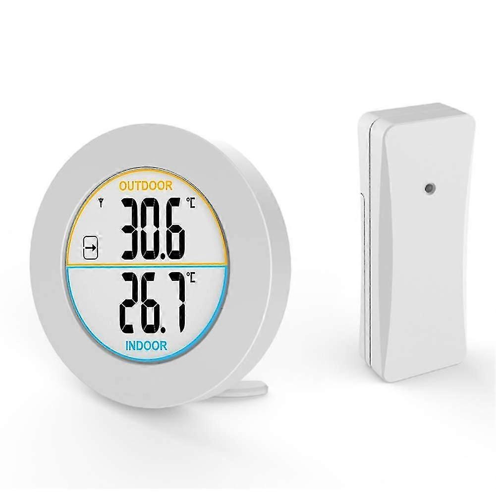 Indoor And Outdoor Thermometer, Digital Wireless Thermometer With Probe Sensors, Hd Lcd Display Temperature Detector, Min / Max Memory, Trend, /