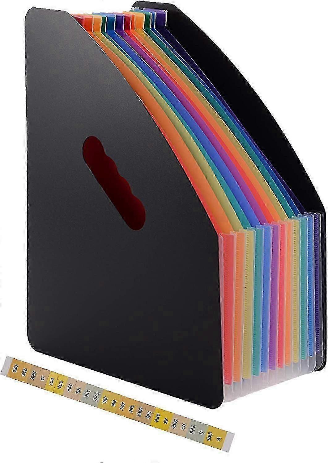 13 Compartments A4 Portrait Magazine Holder(Black)