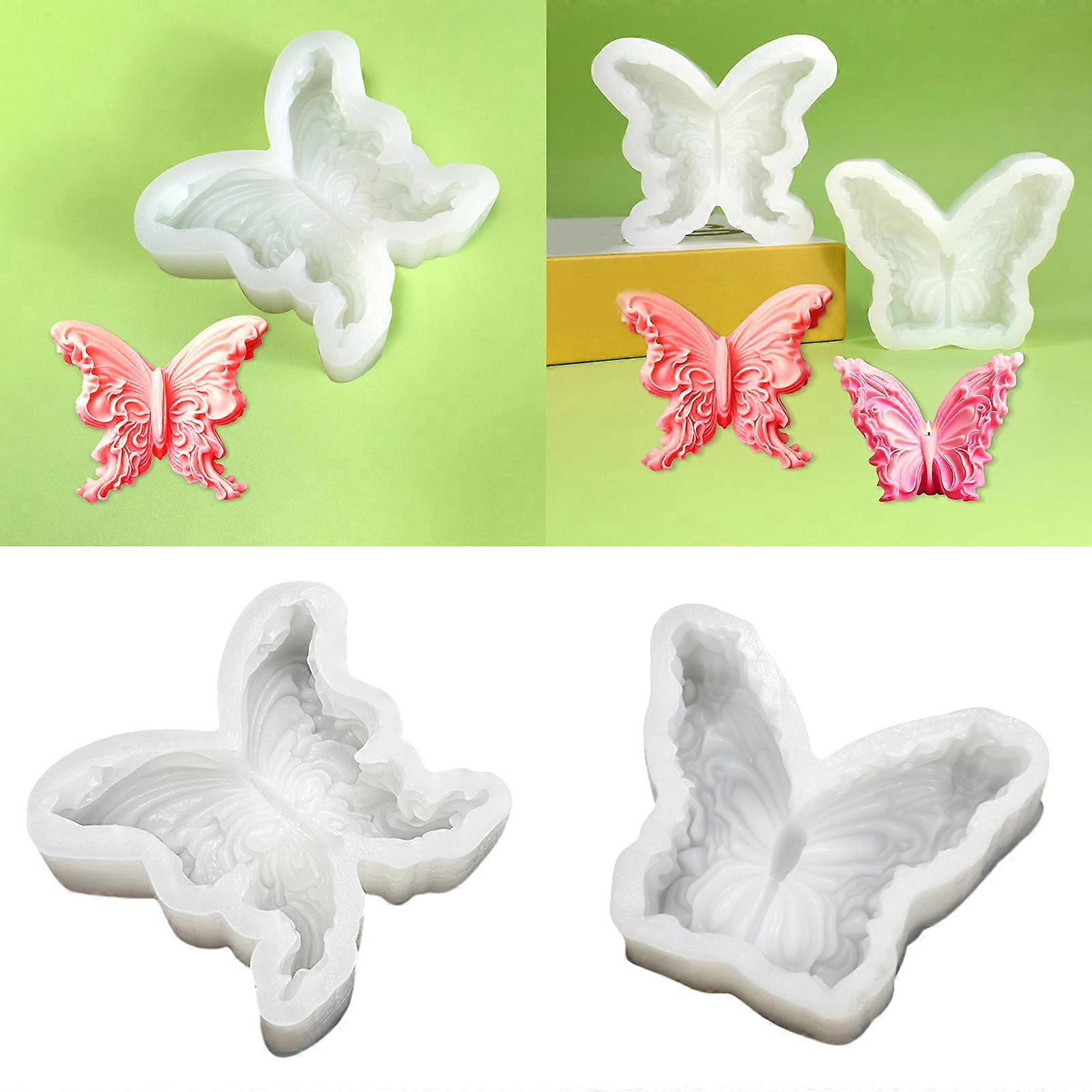 3D Butterfly Silicone Candle Molds for Epoxy Resin Candle Making Fondant Silicone Molds for Chocolate Cake Baking