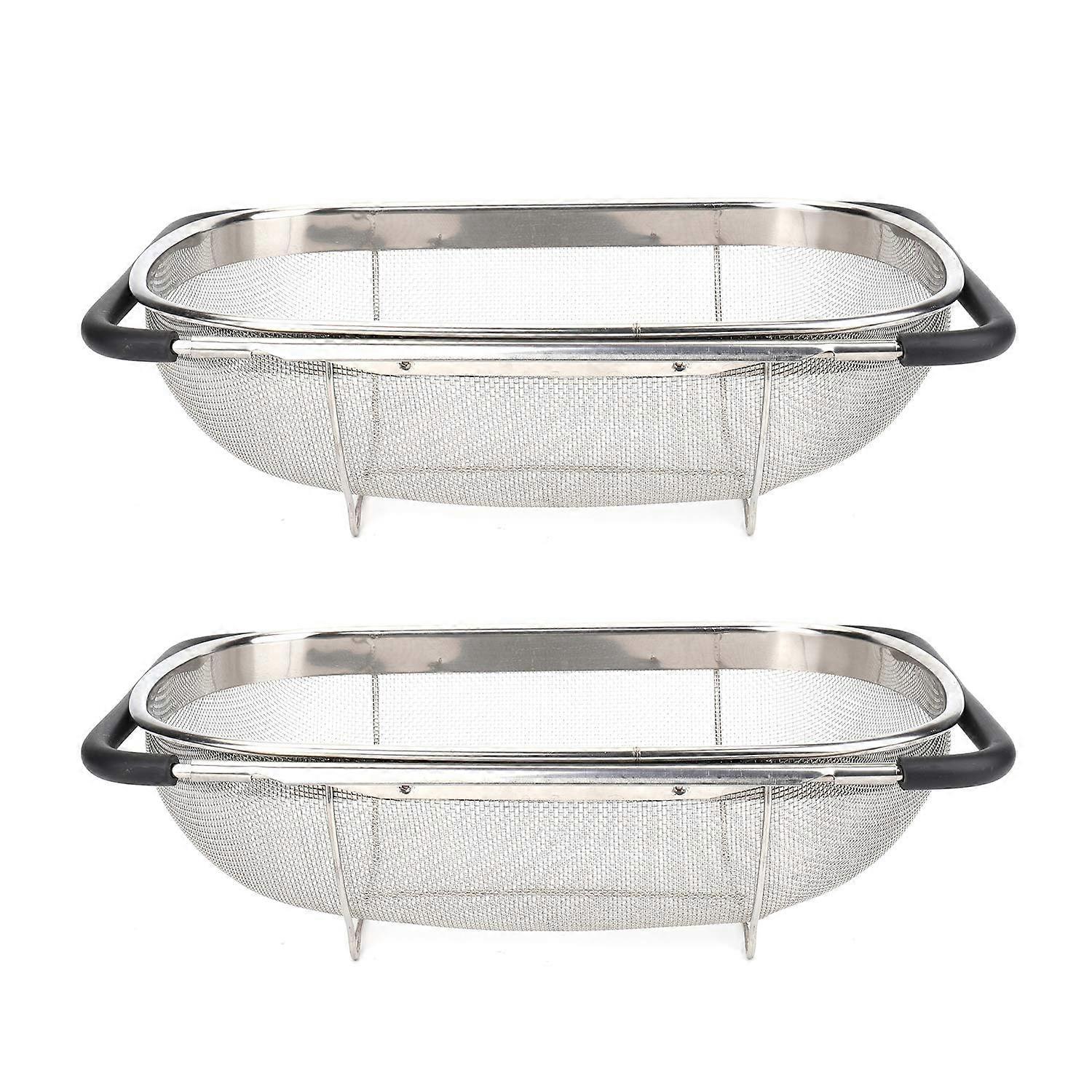 Stainless Steel Colander, Durable Design, Efficient Water Drainage, Ideal for Kitchen Use, Rust-Resistant Kitchen Strainer