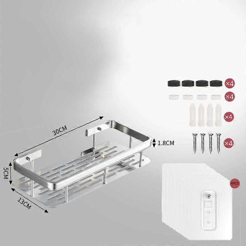 Bathroom Storage Wall Mount Shampoo Makeup Storage Holder Bathroom Accessories No Drilling Wall Shelf Shower Holder For WC