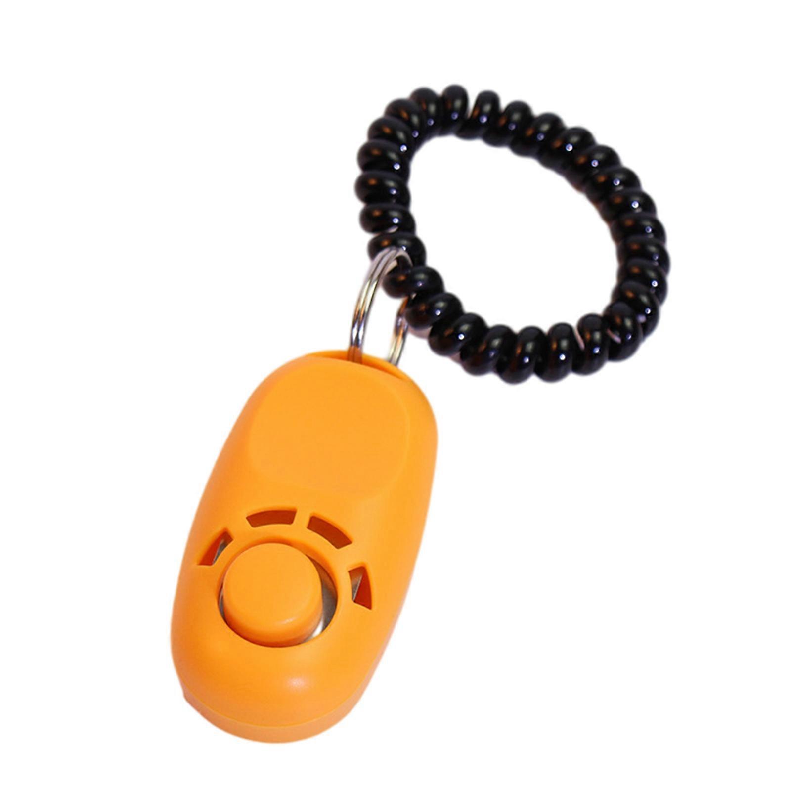 Dogs Training Clickers with Stretch Wrist Rope Durablity Compacted Size Easily to Use for Cats Dogs Bird Horses Training  orange