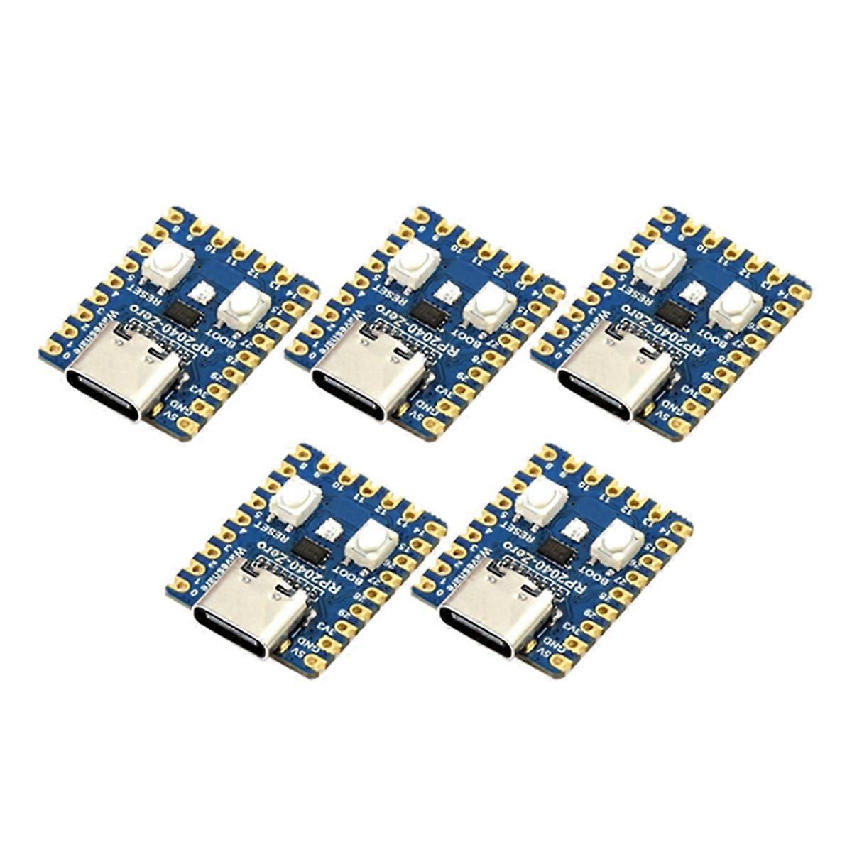 RP2040-Zero Microcontroller Development Board for RP2040 Dual-Core M0+ Processor 2MB Flash 5Pcs