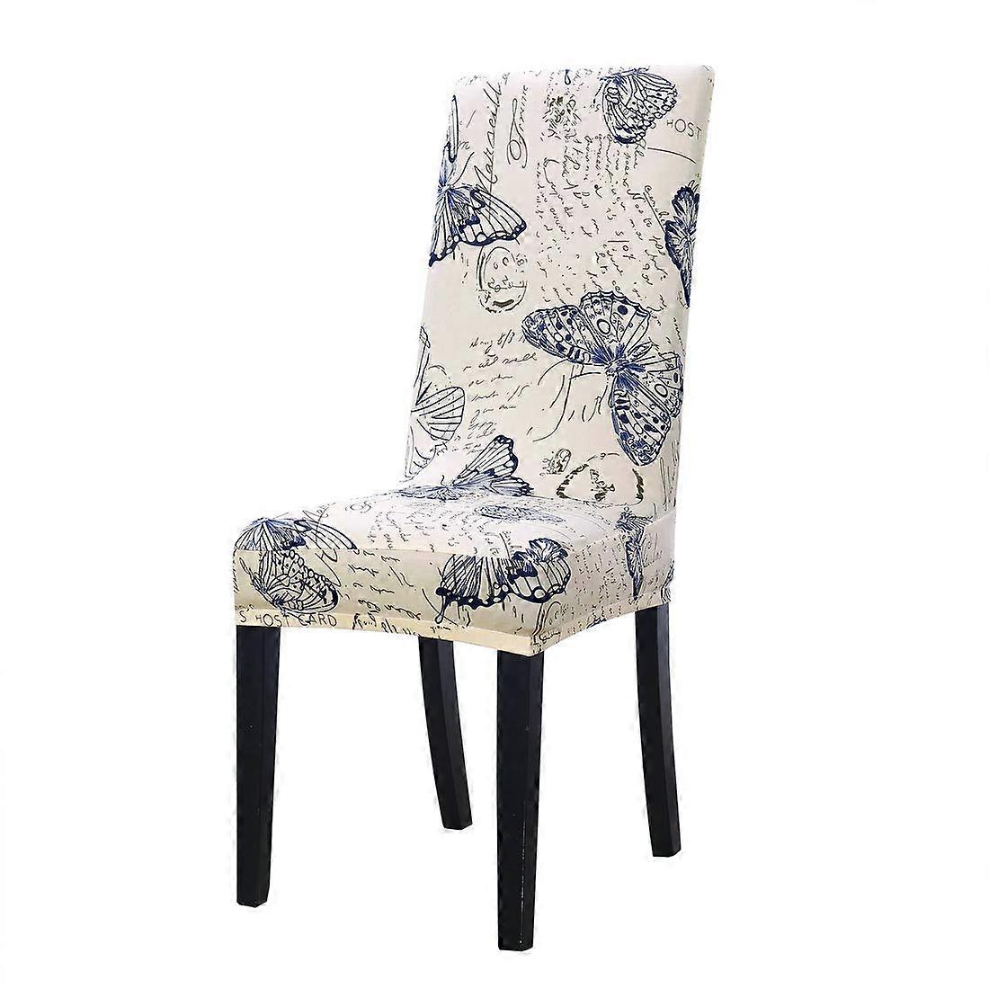 Stretch Bar Stool Slipcover, Dining Chair Protector, Spandex Butterfly Pattern Cover, Medium