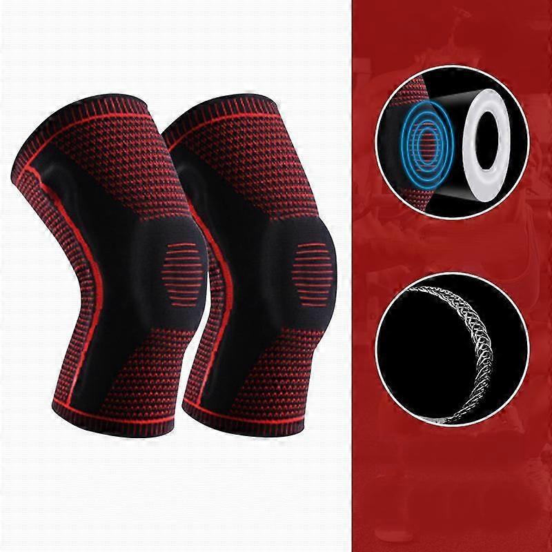 2 Pack Knee Brace, Knee Compression Sleeve Support for Knee Pain, Running, Work Out, Gym, Hiking, Arthritis, Meniscus Tear, Injury Recovery XL