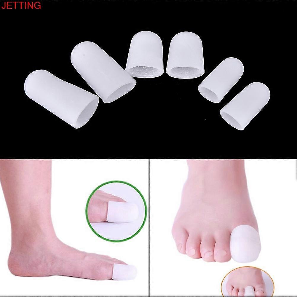 2Pcs 3 Sizes Silicone Gel Tube Bandage Toe and Foot Toe Protectors Pain Relief Guard for Foot Care Insoles
