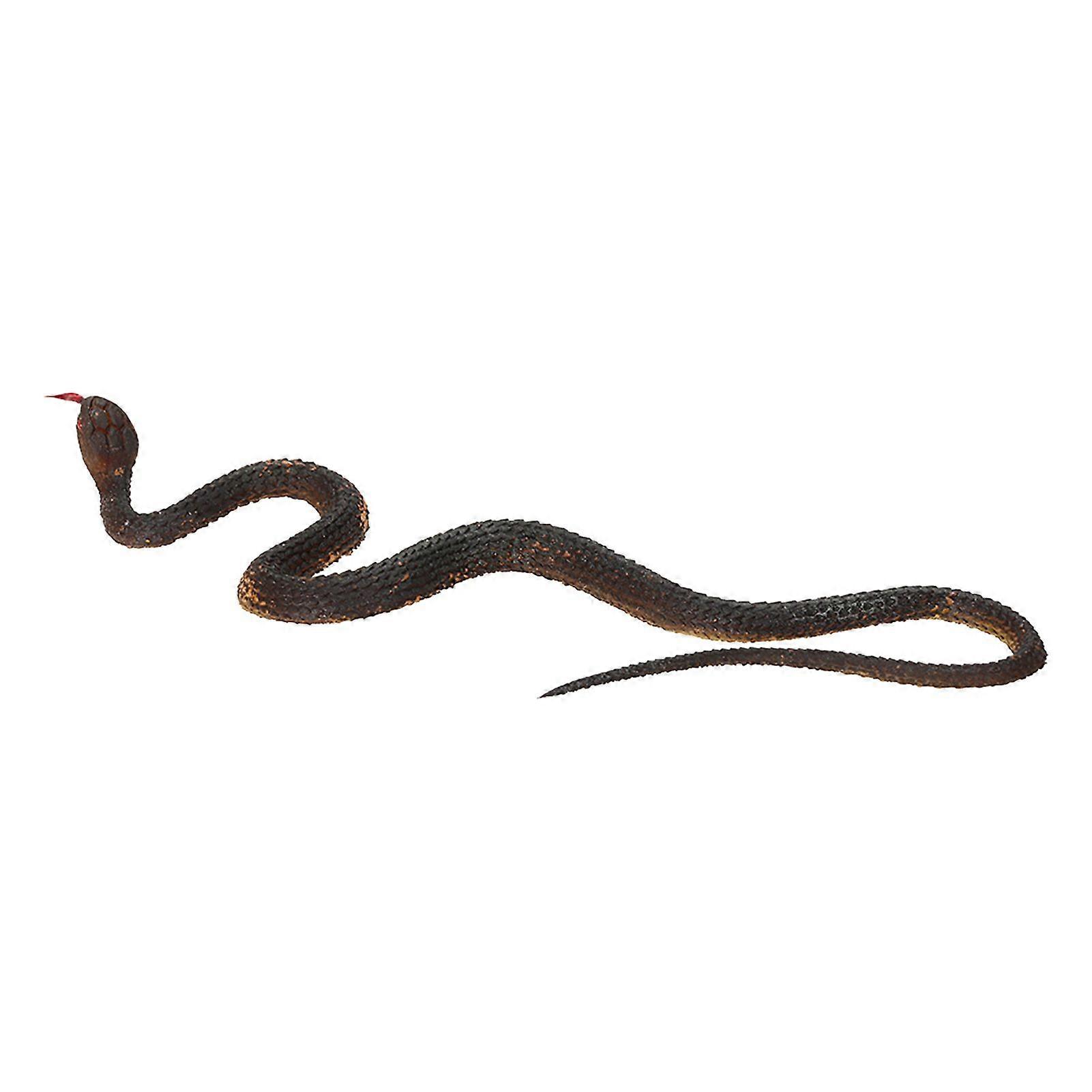 Simulation Black Rubber Snake Fake Snake Garden Props Tricky Funny Toy