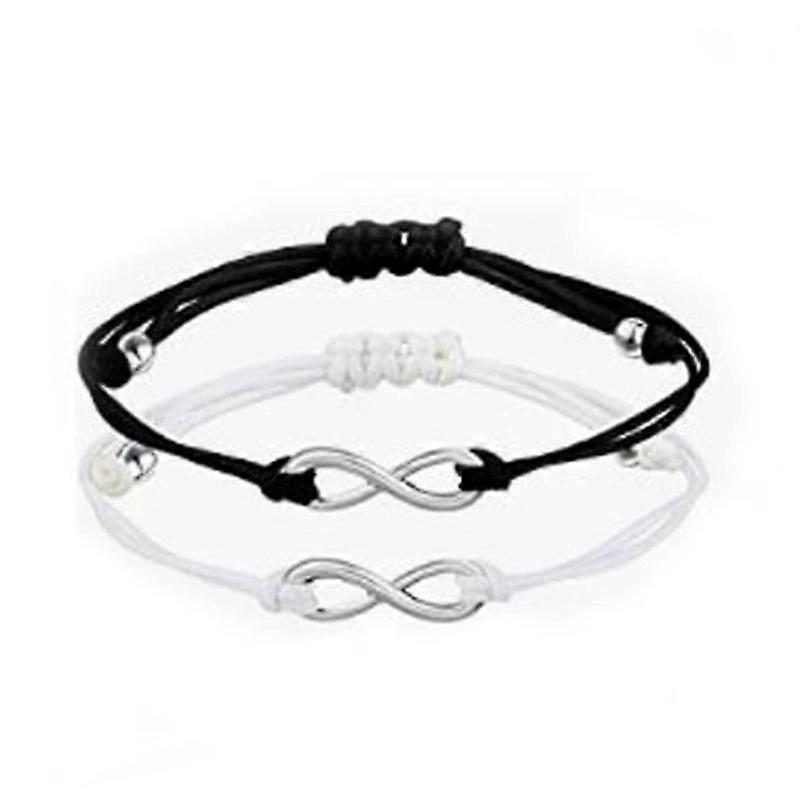 Couple's Wax Cord Braided Bracelets with Alloy Heart Sunflower Compass Charms for Him and Her
