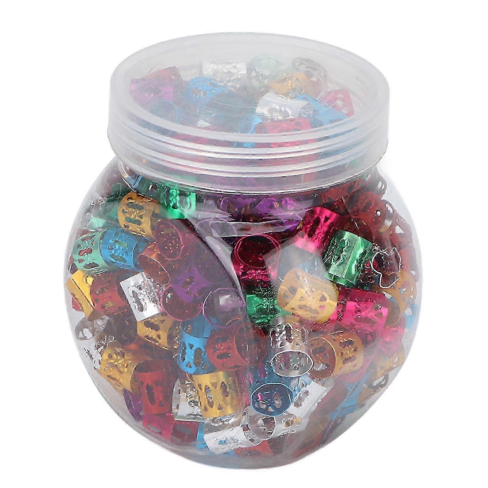 250pcs 8x9mm合金ヘアドレッドヘアビーズカラフル絶妙なパターンヘアペンダントデコレーションクリップ