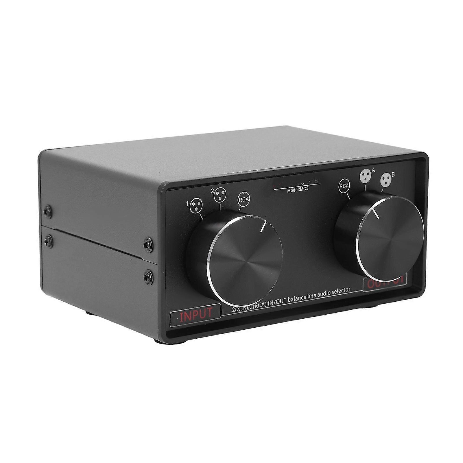 3 in 3 Out Passive Stereo Converter XLR Sound Switch for Power Amplifier Sound Devices