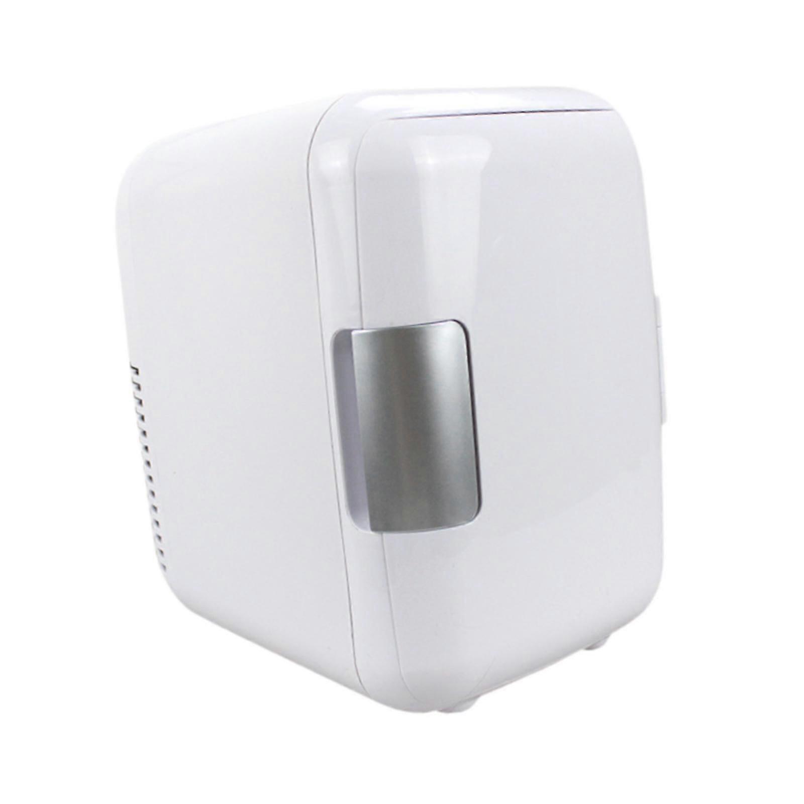 Car Mini Fridge with Handle Can Store 6 Can 4 Liters for Dorm Cosmetics Home