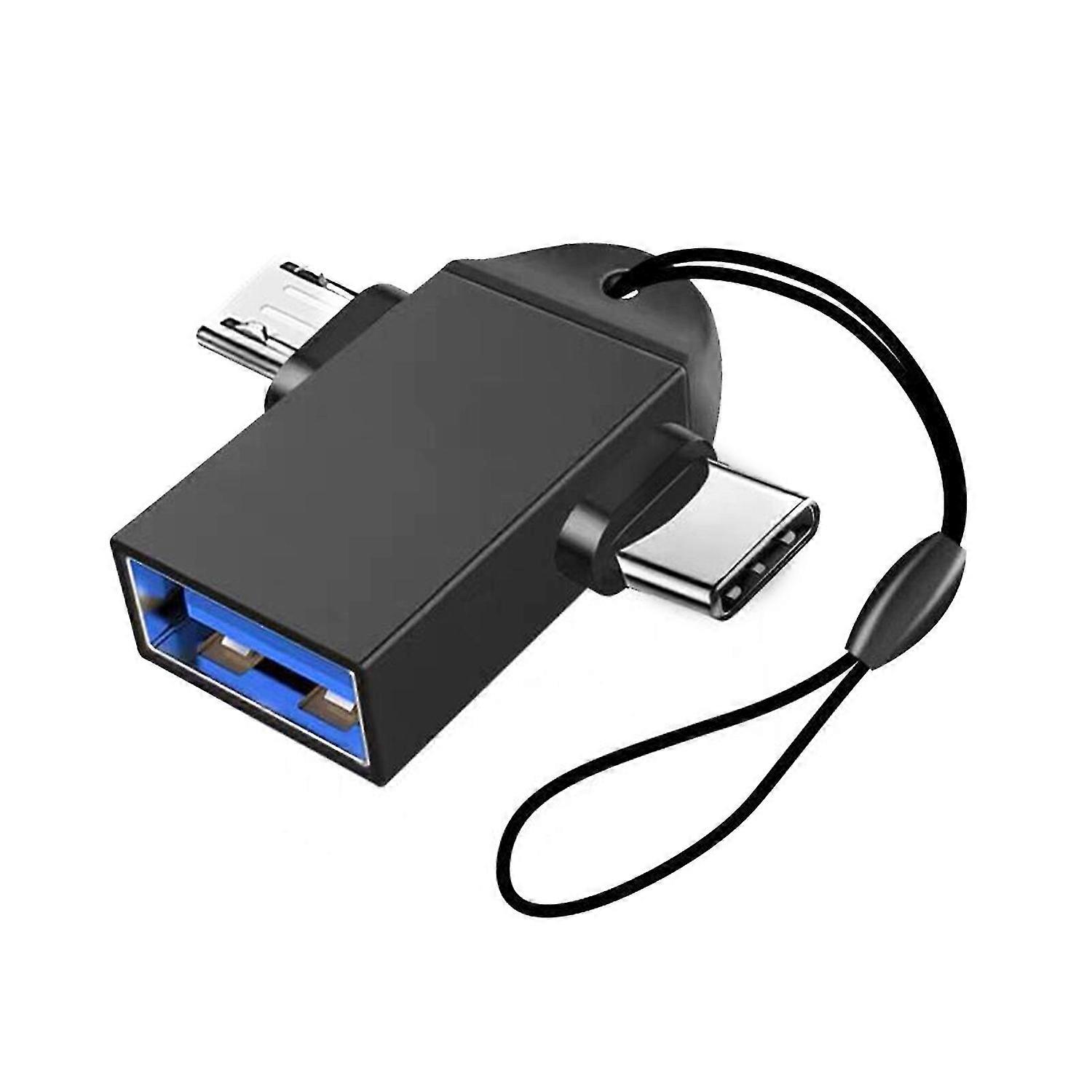 Portable 2-in-1 USB3.0 to TYPE-C OTG Adapter Data Transfer Converter for Mobile Phone Tablet Laptop
