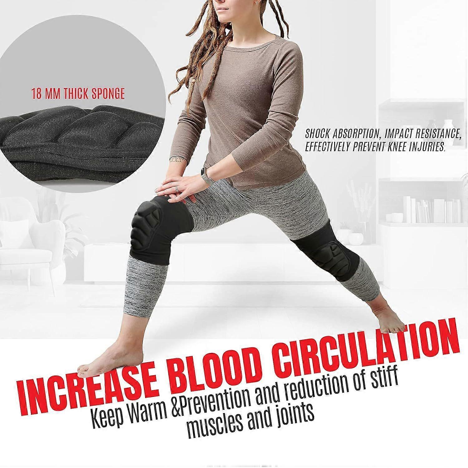 Protective knee pads thickened sponge volleyball knee pads anti-collision knee pads non-slip breathable sports knee pads suitable for football basketb