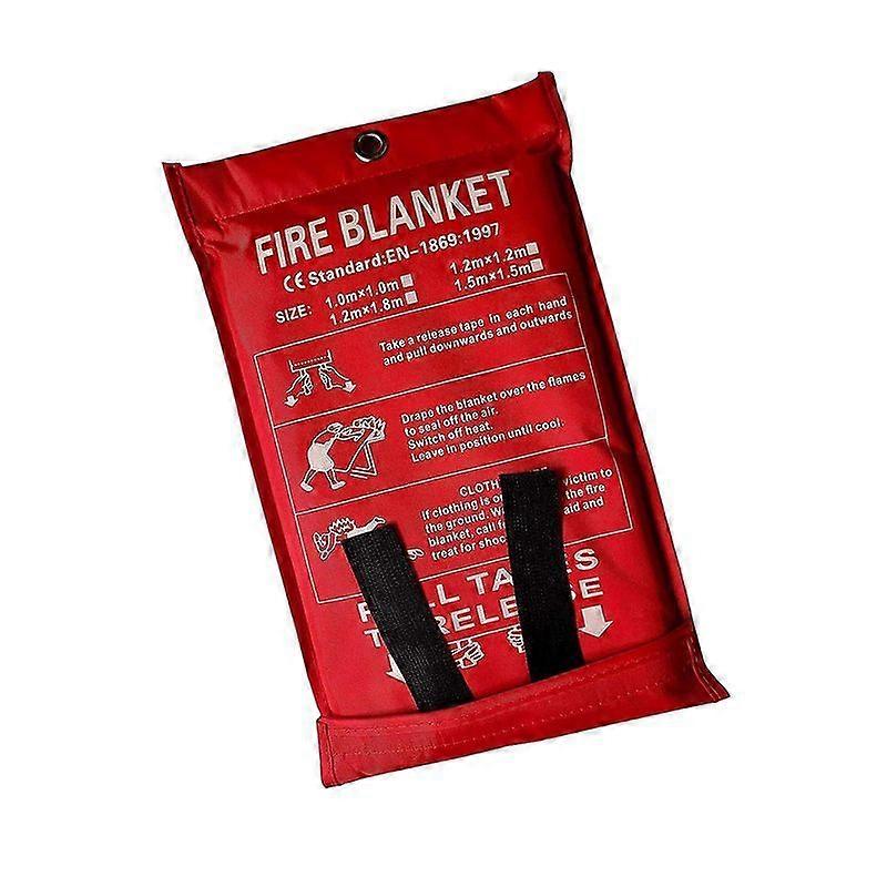 Minglan Large 1x1m Fire Blanket Quick And Easy Unfolding Fire Blanket For Emergency Fire At Your Home, Kitchen, Office