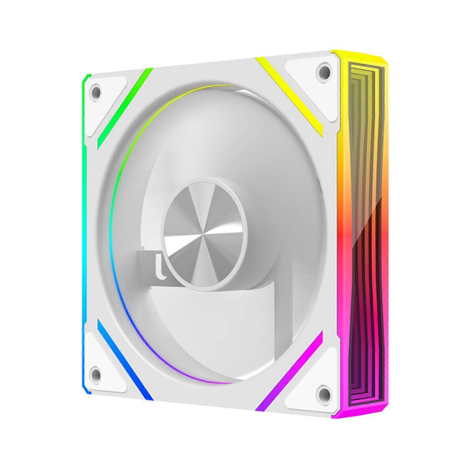 Infinitys Mirror ARGB 120mm Fan, Silents Operation with High Density Bearings for Computer Chassis Cooling White
