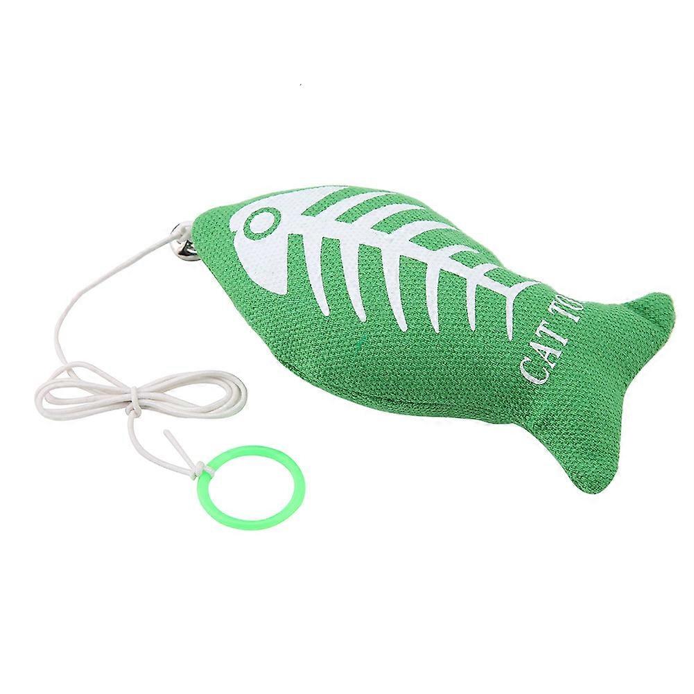 Cat Toy Canvas Fish Shape Catnip Stuffed Scratching Playing Toys for Pet Cats Teaser