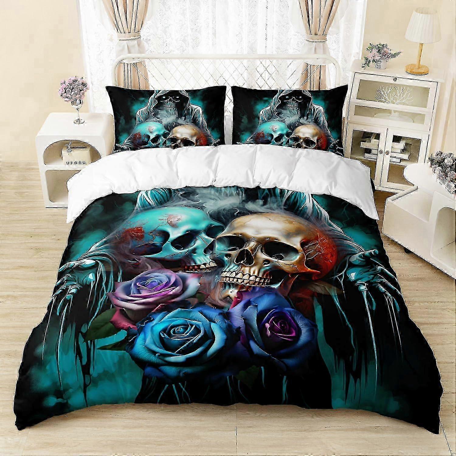 b1519 Lençóis Cinza Roxo Rosa Rosa Edredom 3 Peças Conjunto de Cama 1 Colcha e 2 Fronhas Lençóis gb1519