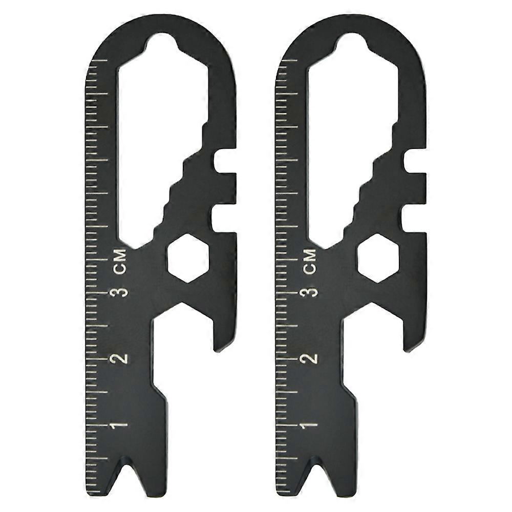 Stainless steel multi-function small wrench tool card creative opener outdoor portable EDC tool