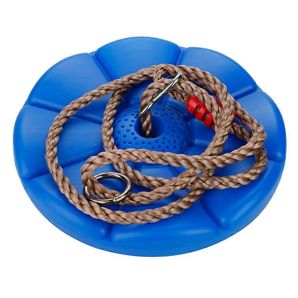 Children Swing Disc Toy Kids Round Rope Swings Outdoor Entertainment Activity(Blue Petals)