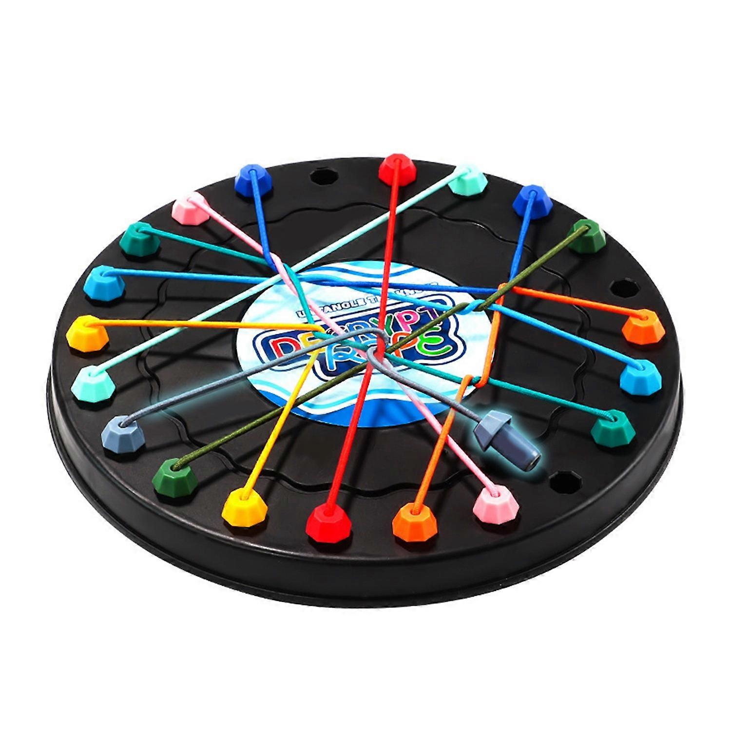 1 Set Kids Rope Untangling Game Twisted Rope Knot Board Game Logic Thinking Interactive Educational
