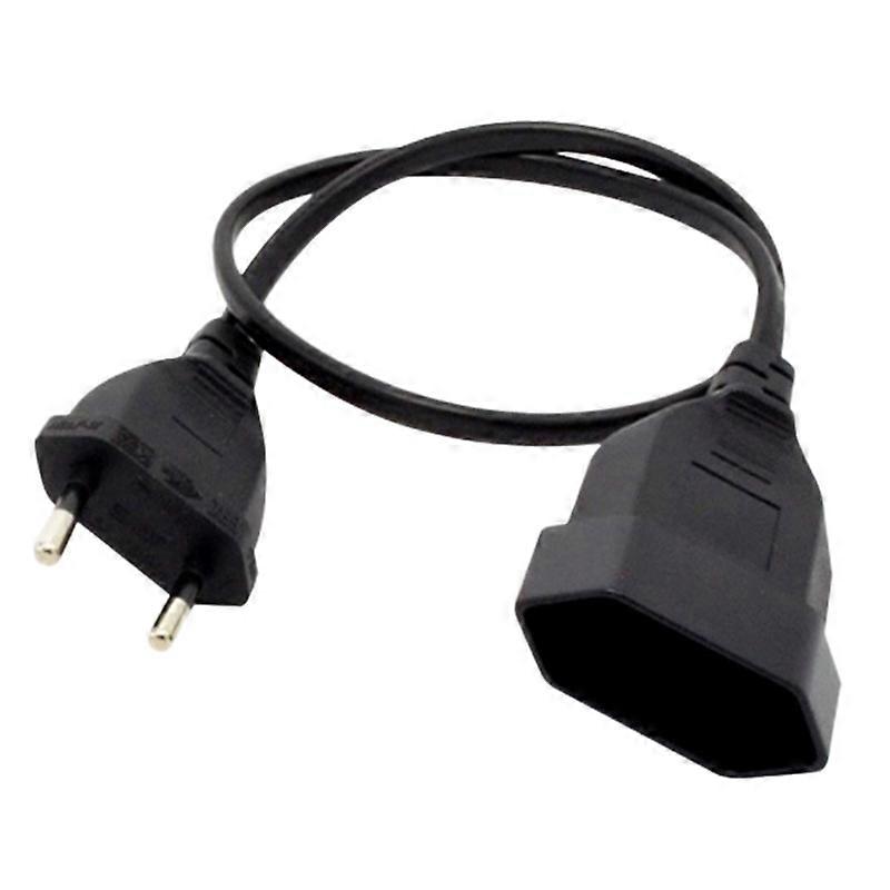 European 2Prong Male to Female Power Extension Cord,(0.5M)