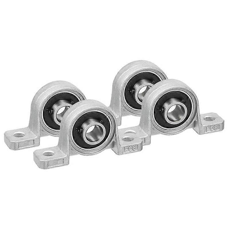 4Pcs KP08 8mm Bore Zinc Alloy Inner Ball Mounted Floor Bearing Insert Bearing
