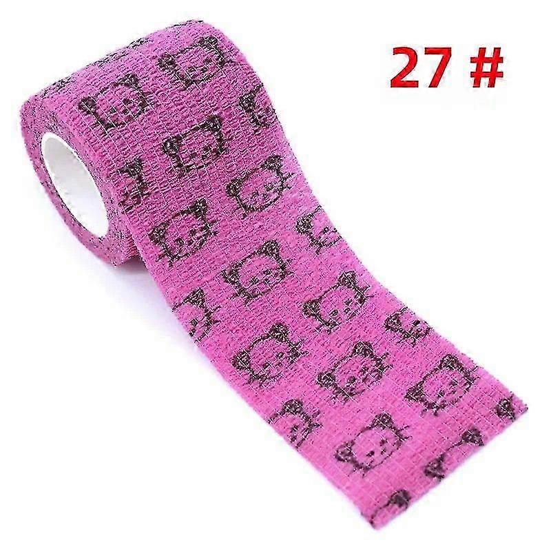4.5m Animal Pattern Self-Adhesive Elastic Bandage for Sports First Aid Wrap for Finger Joints, Knees, and Pets Item No.1-0406-311