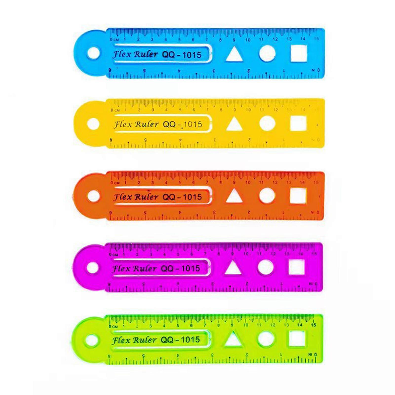 4 Pieces 15/20/30cm Straight Ruler Bendable Ruler Soft Ruler Flexible Ruler Drawing Tool School Supplies