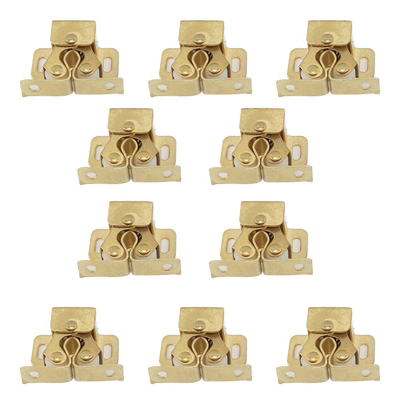 Hardware Roller Catch 10Pcs Double Roller Catch Catch Door Latch for Cabinet Drawer Closet Easily Installation